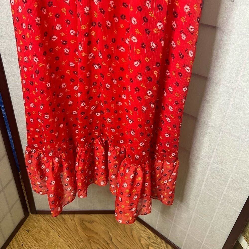 MADEWELL RUFFLE STRAPS TIERED‎ DRESS SIZE 0 - Picture 8 of 11